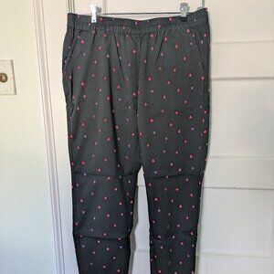 Marine Layer Allison Pants Womens Large Queen Of Hearts Elastic with Pockets!